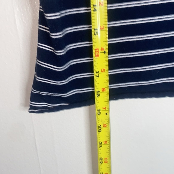 🦋Adorable navy and white striped tank top with ruffled ends! - Picture 4 of 7